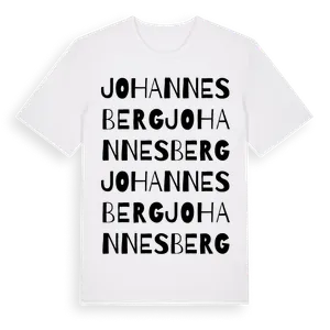 Johannesberg ordlek t-shirt – ekologisk bomull t-shirt från Pinshirt