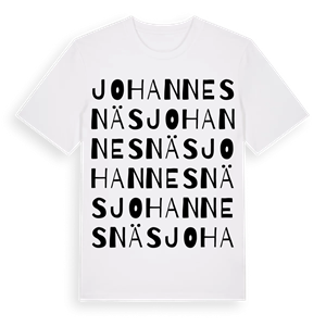 Johannesnäs ordlek t-shirt – ekologisk bomull t-shirt från Pinshirt