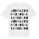 White t-shirt med Jönåkers häradsallmänning ordlek t-shirt