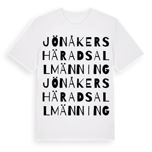 Jönåkers häradsallmänning ordlek t-shirt – ekologisk bomull t-shirt från Pinshirt