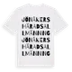 White t-shirt med Jönåkers Häradsallmänning ordlek t-shirt