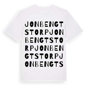 Jonbengtstorp ordlek t-shirt – ekologisk bomull t-shirt från Pinshirt