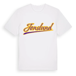 Jonslund baseball t-shirt – ekologisk bomull t-shirt från Pinshirt