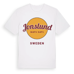 Jonslund cirkel t-shirt – ekologisk bomull t-shirt från Pinshirt