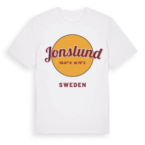 Jonslund cirkel t-shirt – ekologisk bomull t-shirt från Pinshirt