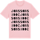 Pink Cotton t-shirt med Jonssons udde ordlek t-shirt