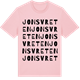 Pink Cotton t-shirt med Jonsvreten ordlek t-shirt