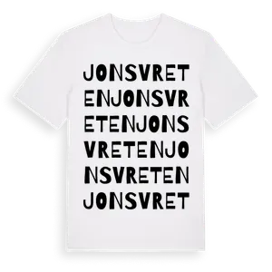 Jonsvreten ordlek t-shirt – ekologisk bomull t-shirt från Pinshirt