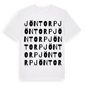 Jöntorp ordlek t-shirt – ekologisk bomull t-shirt från Pinshirt
