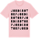 Pink Cotton t-shirt med Jordbrotorp ordlek t-shirt