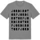 Mid Heather Gray t-shirt med Jordbrotorp ordlek t-shirt