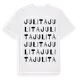 White t-shirt med Julita ordlek t-shirt