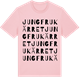 Pink Cotton t-shirt med Jungfrukärret ordlek t-shirt