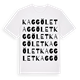 White t-shirt med Kaggölet ordlek t-shirt