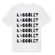 White t-shirt med Kaggölet ordlek t-shirt