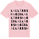 Pink Cotton t-shirt med Kalkärrshagen ordlek t-shirt