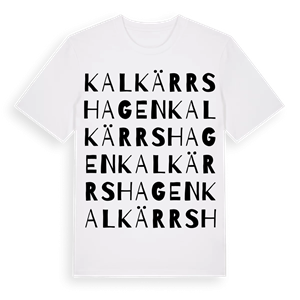 Kalkärrshagen ordlek t-shirt – ekologisk bomull t-shirt från Pinshirt