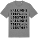Mid Heather Gray t-shirt med Kalkugnstorp ordlek t-shirt