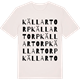 Vintage White t-shirt med Källartorp ordlek t-shirt