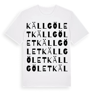 Källgölet ordlek t-shirt – ekologisk bomull t-shirt från Pinshirt