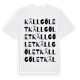 White t-shirt med Källgölet ordlek t-shirt