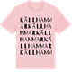 Pink Cotton t-shirt med Källhammar ordlek t-shirt