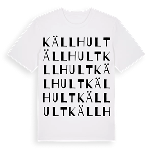Källhult ordlek t-shirt – ekologisk bomull t-shirt från Pinshirt