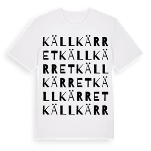 Källkärret ordlek t-shirt – ekologisk bomull t-shirt från Pinshirt