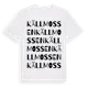 White t-shirt med Källmossen ordlek t-shirt