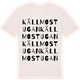 Vintage White t-shirt med Källmostugan ordlek t-shirt