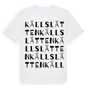 Källslätten ordlek t-shirt – ekologisk bomull t-shirt från Pinshirt