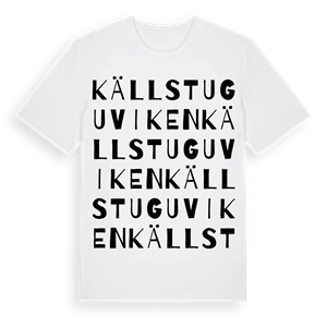 Källstuguviken ordlek t-shirt – ekologisk bomull t-shirt från Pinshirt