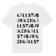 White t-shirt med Källstuguviken ordlek t-shirt