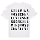 White t-shirt med Källviksmossen ordlek t-shirt