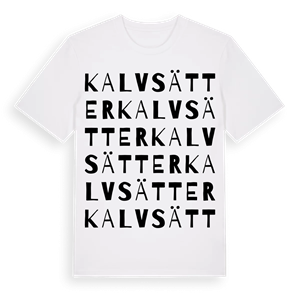 Kalvsätter ordlek t-shirt – ekologisk bomull t-shirt från Pinshirt