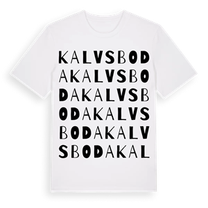 Kalvsboda ordlek t-shirt – ekologisk bomull t-shirt från Pinshirt