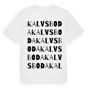 Kalvsboda ordlek t-shirt – ekologisk bomull t-shirt från Pinshirt