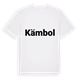White t-shirt med Kämbol fetstil t-shirt