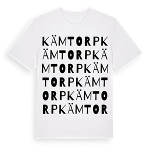 Kämtorp ordlek t-shirt – ekologisk bomull t-shirt från Pinshirt