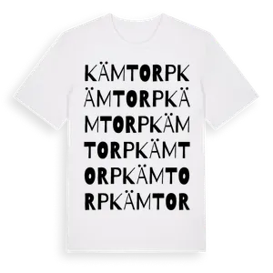 Kämtorp ordlek t-shirt – ekologisk bomull t-shirt från Pinshirt