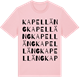 Pink Cotton t-shirt med Kapelläng ordlek t-shirt