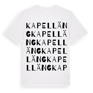 Kapelläng ordlek t-shirt – ekologisk bomull t-shirt från Pinshirt