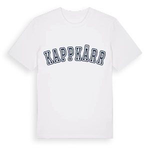 Kappkärr college t-shirt – ekologisk bomull t-shirt från Pinshirt