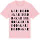 Pink Cotton t-shirt med Karinboda ordlek t-shirt