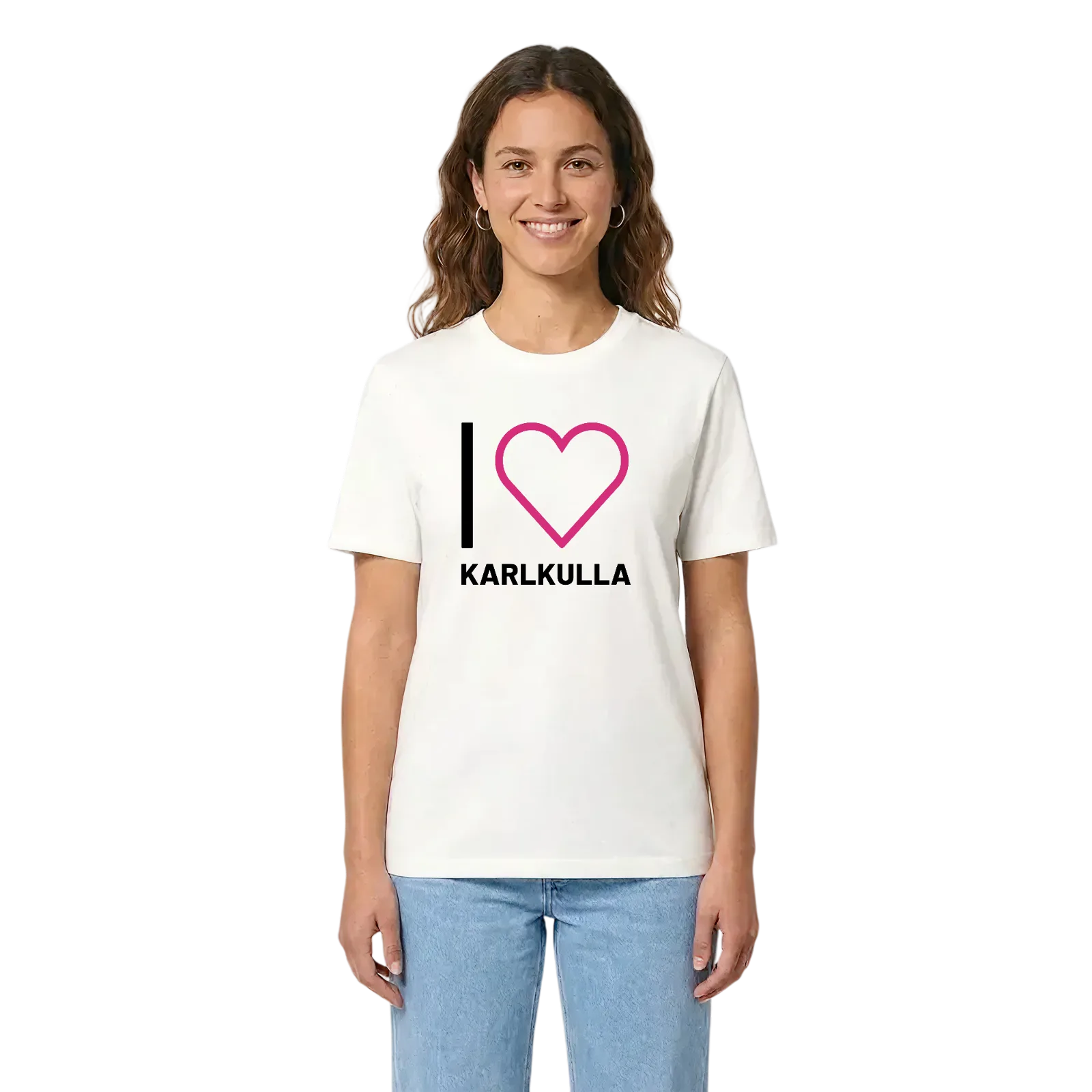 Jag älskar Karlkulla t-shirt stort tryck – White, i miljö