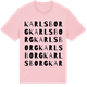 Pink Cotton t-shirt med Karlsborg ordlek t-shirt