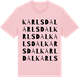Pink Cotton t-shirt med Karlsdal ordlek t-shirt