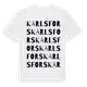 White t-shirt med Karlsfors ordlek t-shirt