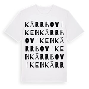 Kärrboviken ordlek t-shirt – ekologisk bomull t-shirt från Pinshirt
