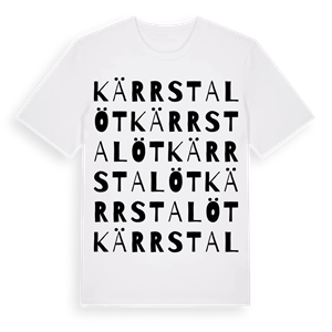 Kärrstalöt ordlek t-shirt – ekologisk bomull t-shirt från Pinshirt